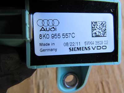 Audi OEM A4 B8 Front Door Airbag Side Impact Sensor 8K0955557C 2009 2010 2011 20124